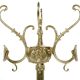 Portemanteau en métal doré style baroque