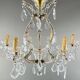 Crystal and brass chandelier, early 20th century