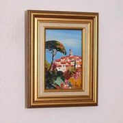 Original French oil on canvas – “Saint‑Paul‑de‑Vence” by Guinet C – vintage & framed – 28 × 23 cm
