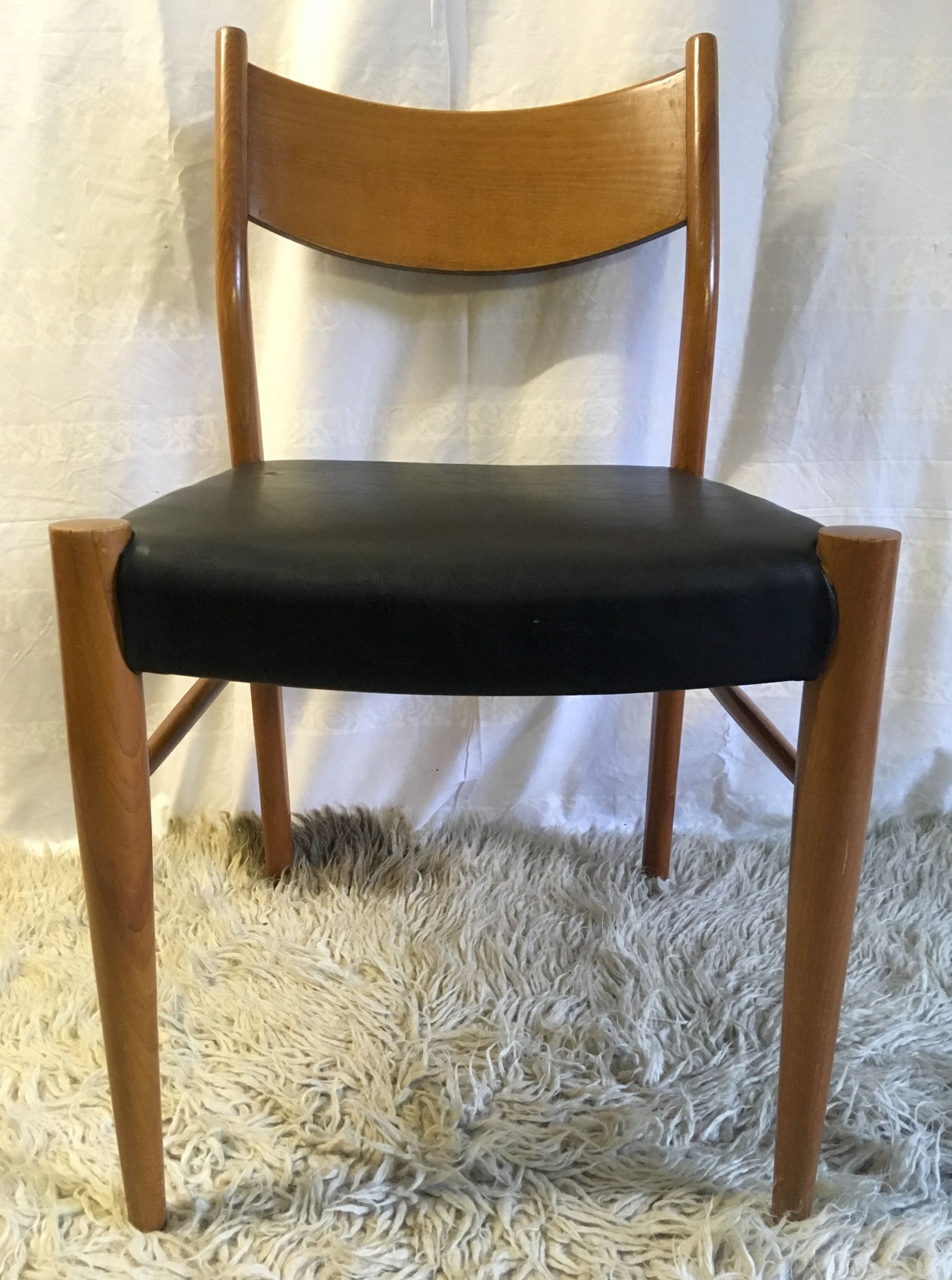 Series of 6 Scandinavian chairs in teak 50/60