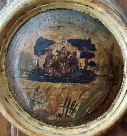 Ancienne peinture, Arte Povera technique, Venice, 18th century