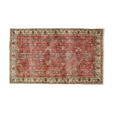 Anatolian handmade vintage rug 250 cm x 151 cm