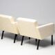 Pair of cream wool lounge chairs Martin Visser SZ48