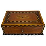 Antique Historicism Box with Birch Inlay, Germany, 1880