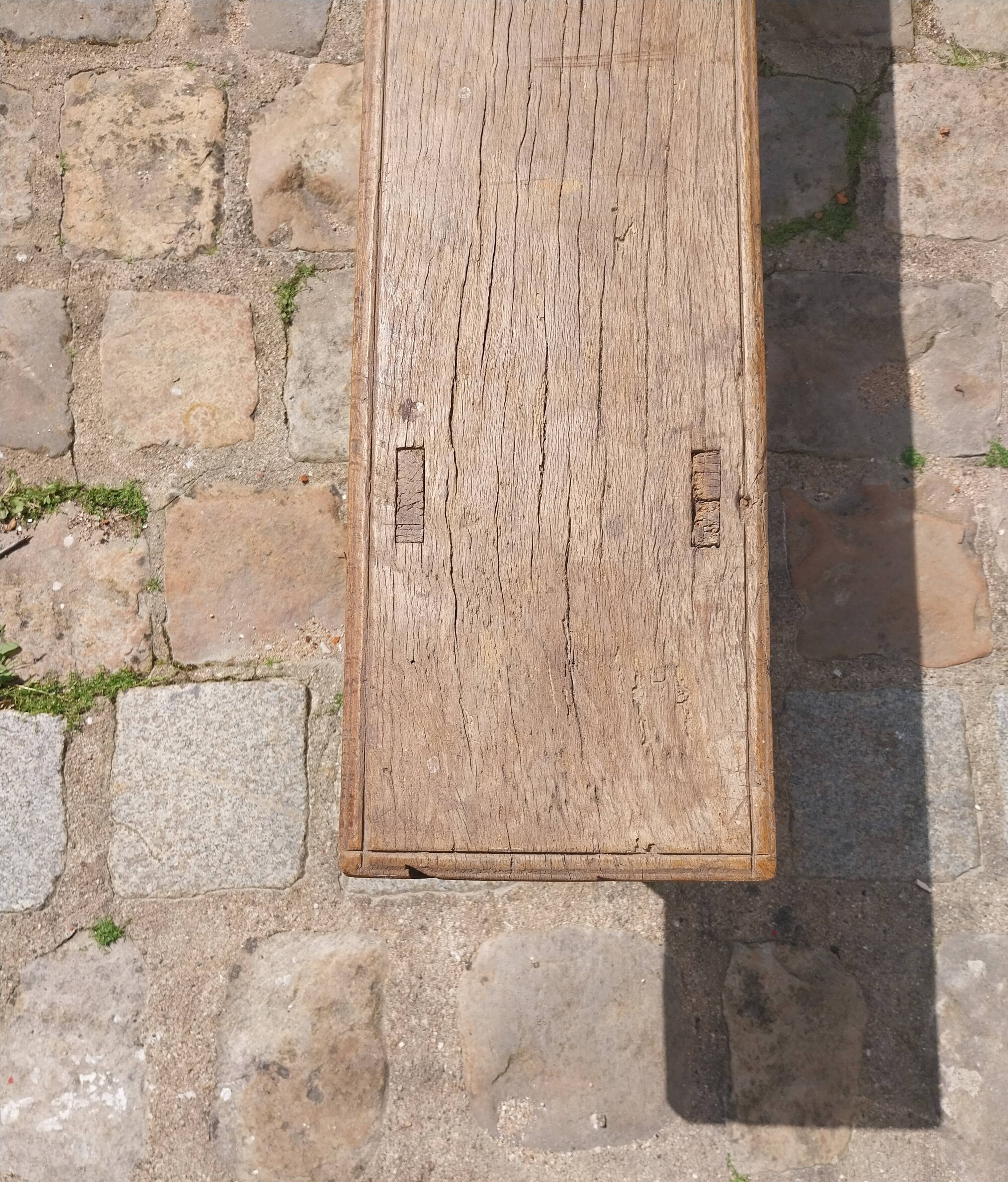 Rustic wooden bench