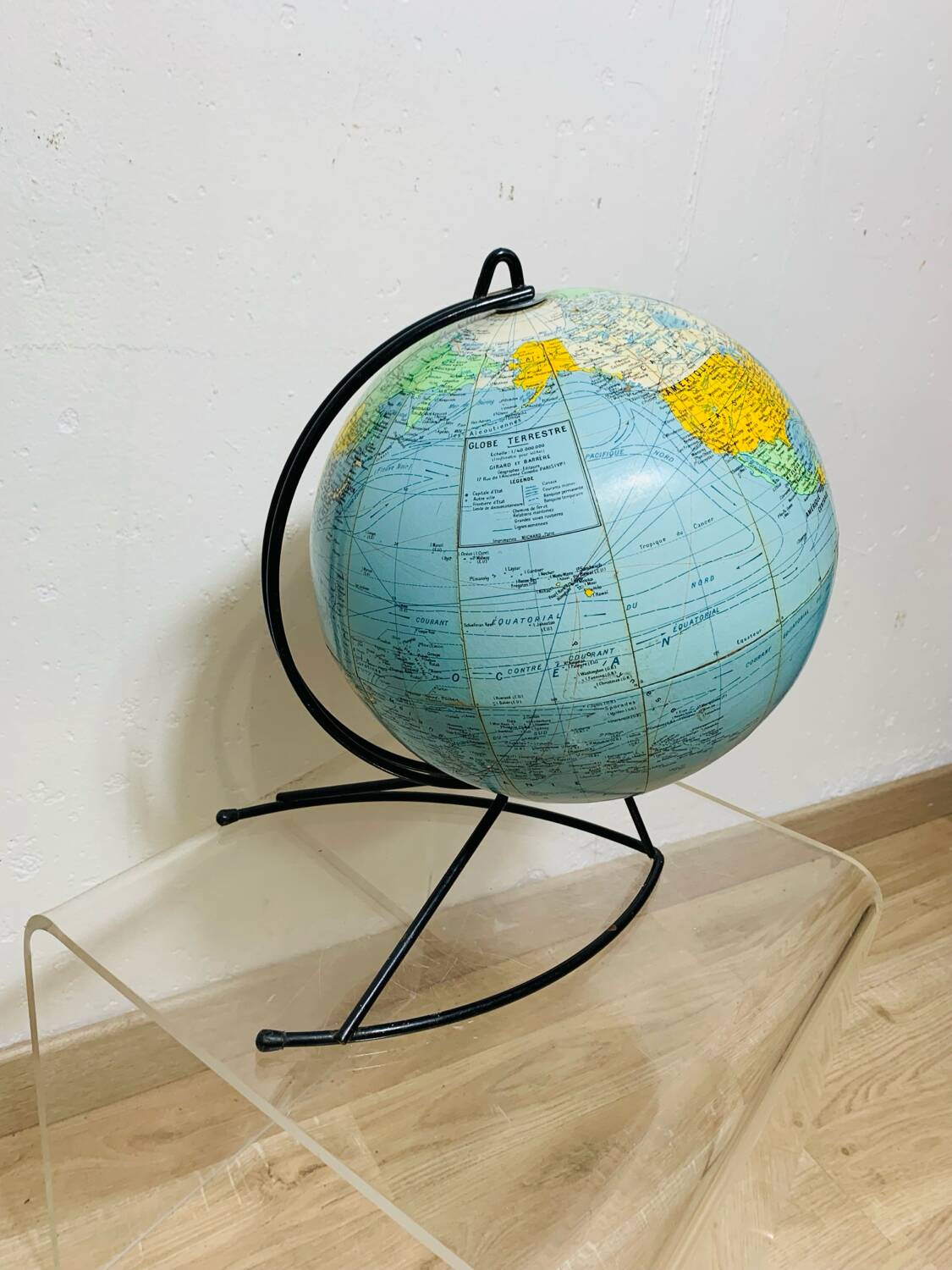 Globe terrestre Girard et Barrere