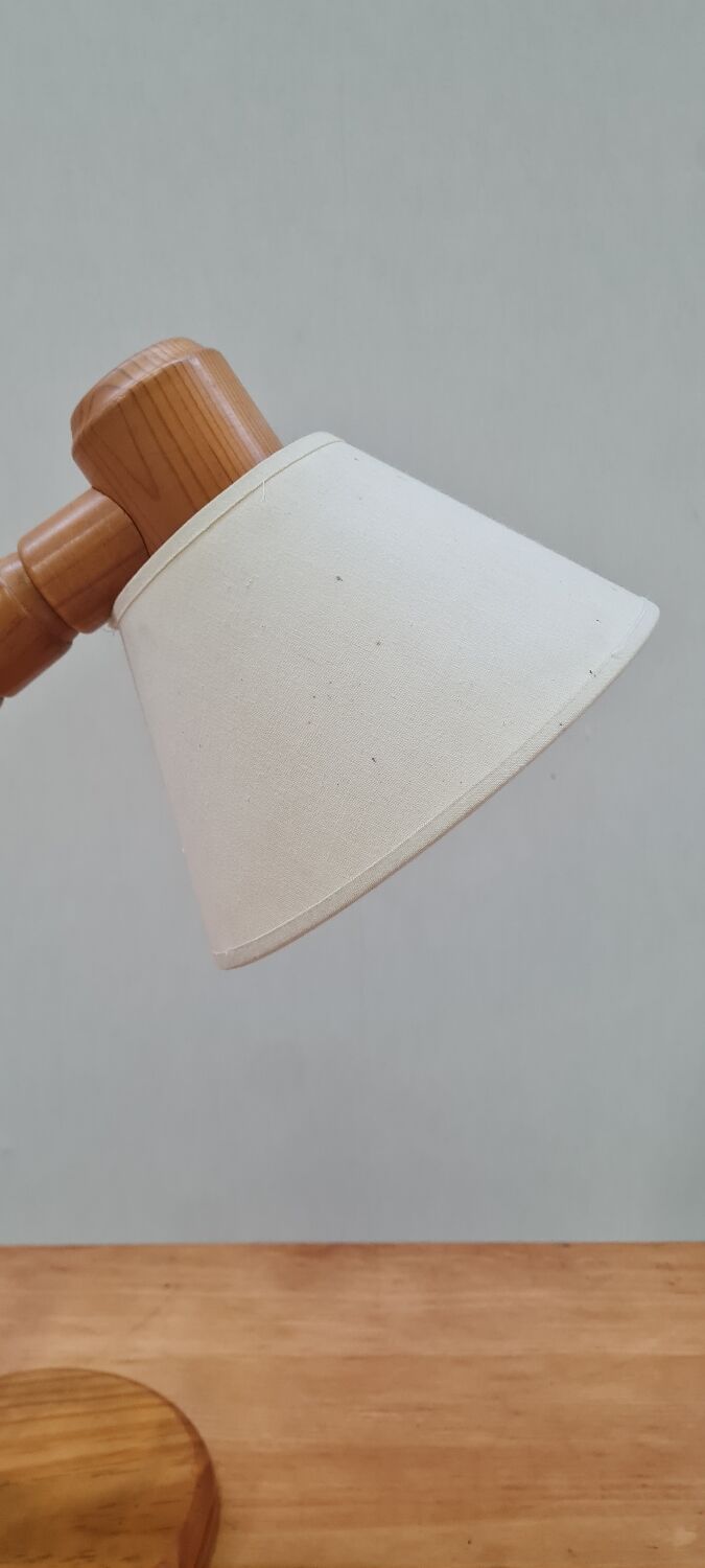 Scandinavian articulated pine lamp