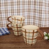 Large tartan mug