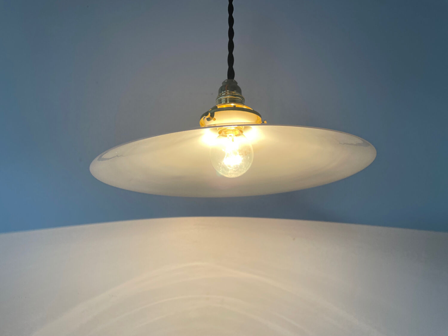 Old opaline pendant light