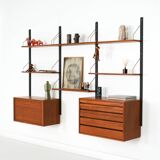 Teak modular shelving unit, Danish design, 1960s, designer: Poul Cadovius