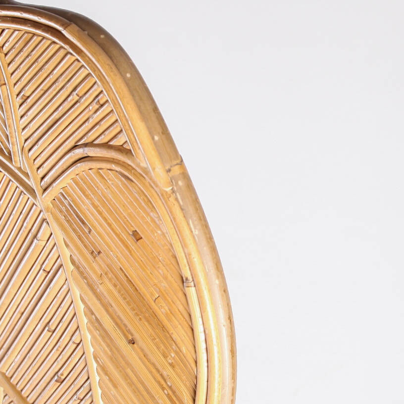 Natural rattan mirror