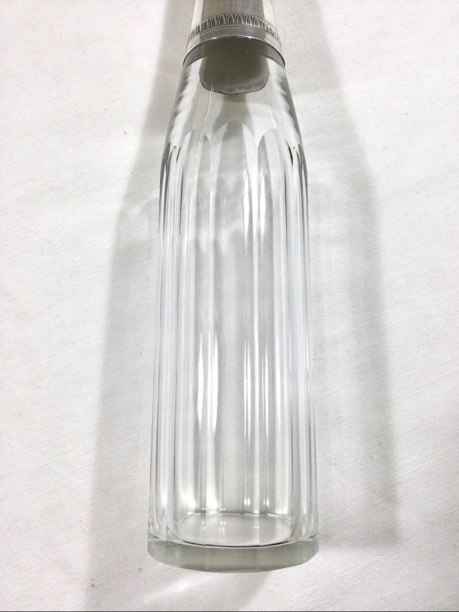 Crystal and silver decanter