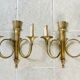 Pair of gilded bronze wall lamps