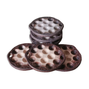 6 assiettes à escargot