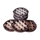 6 glazed ceramic snail plates