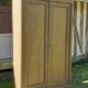 Antique Louis Philippe wardrobe with 2 doors, solid oak, raw wood