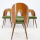 4 chaises d'Antonin Suman, Tchécoslovaquie, 1960