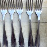 11 silver metal forks
