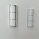 Pair of vintage wall lights, chrome and perspex, France, 1980