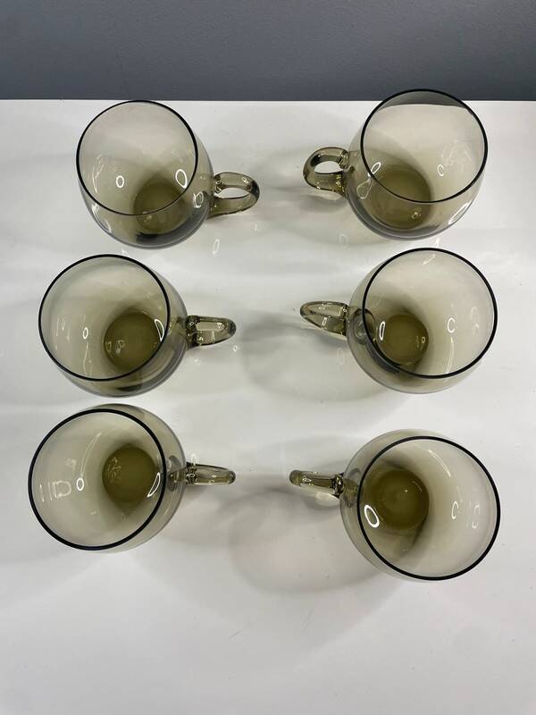 6 vintage coffee cups