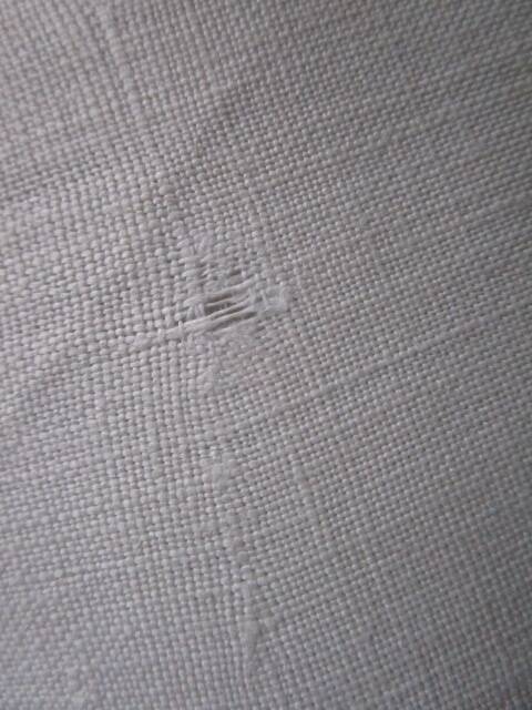 Old sheet 345x240cm - monogrammed - embroidered back