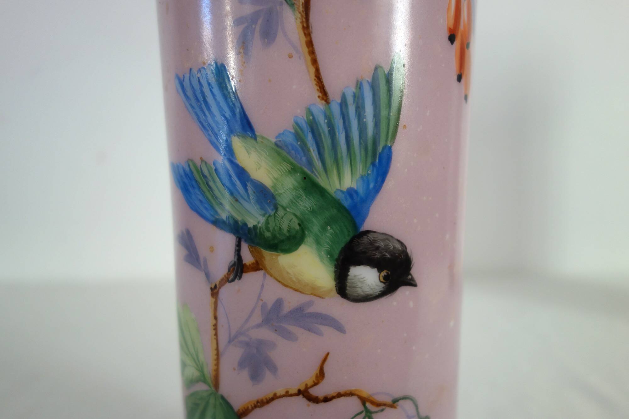 Pair of pink opaline vases from the 1920s