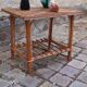 Side table, vintage 50s rattan coffee table