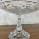 Glass fruit bowl on foot