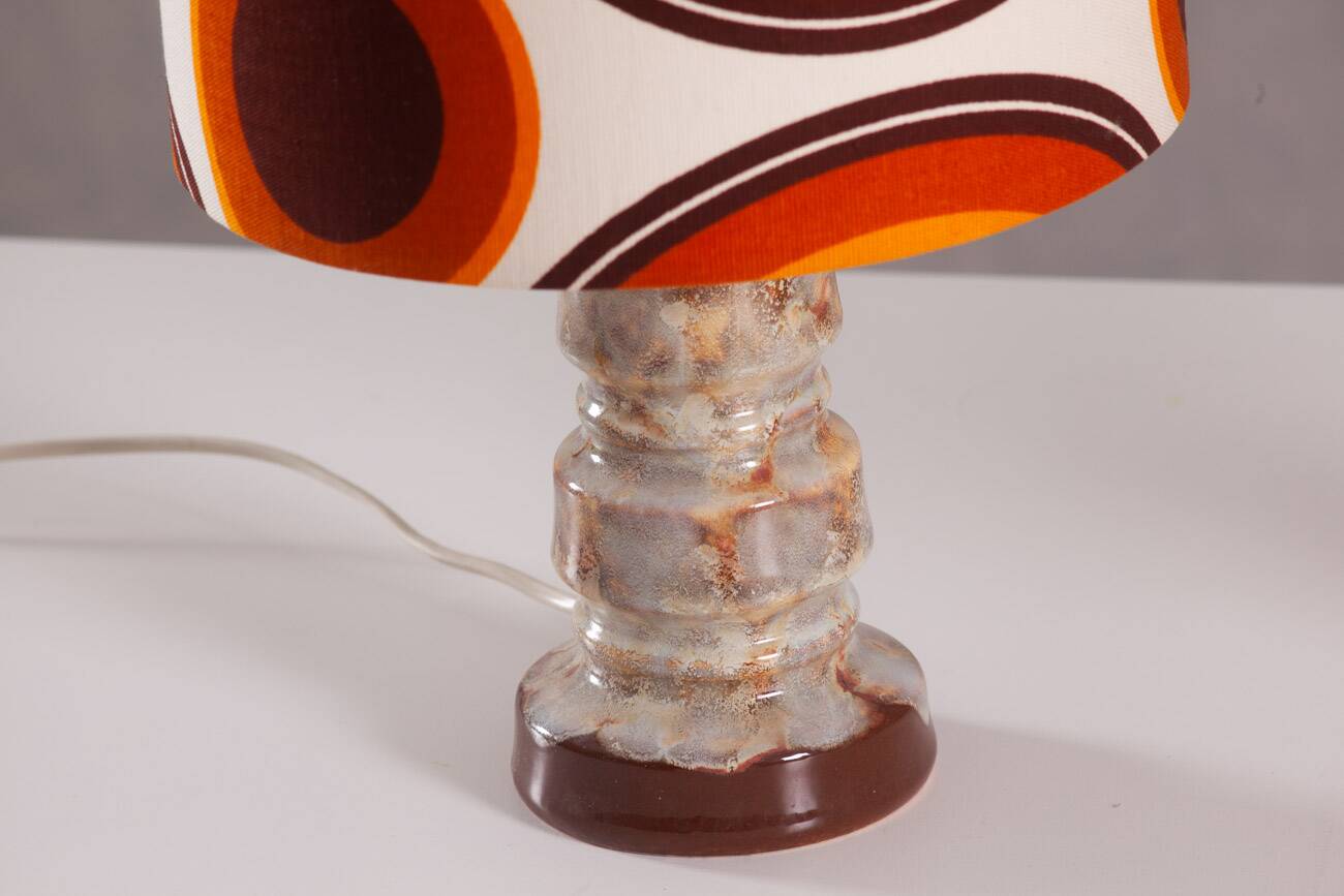 Vintage ceramic table lamps by Scheurich, Germany 1970s set of 2