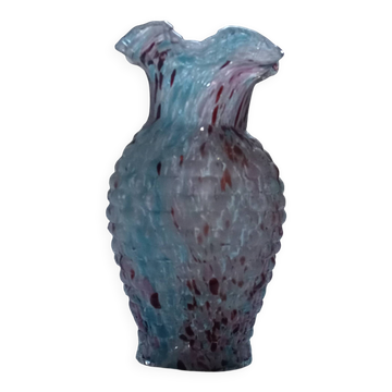 Vase 1900 verre jaspé