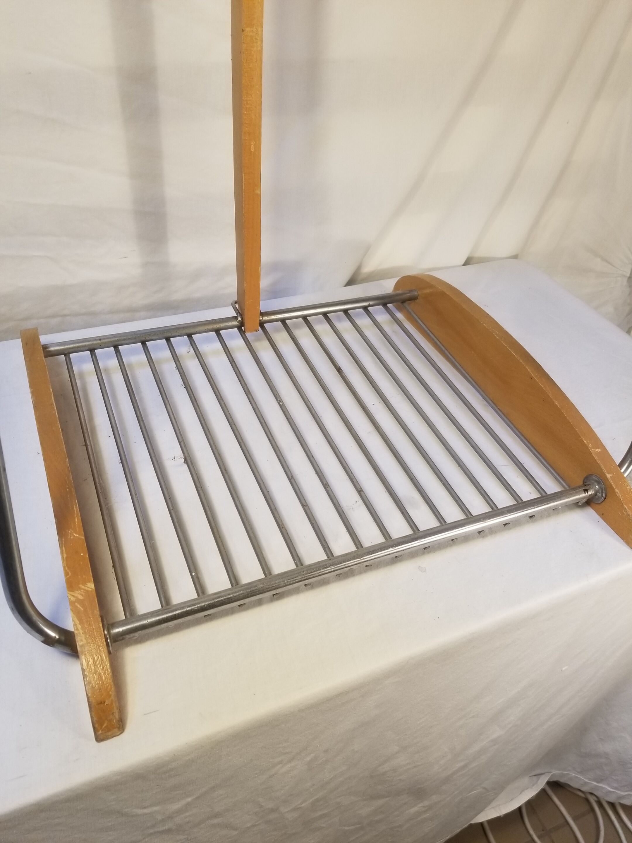 Vintage wood and metal night valet