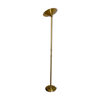 Lampadaire halogène style Louis XVI bronze et laiton, Lucien Gau