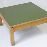 Vintage 1950s khaki Formica square coffee table Rockabilly 50s