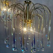 Chandelier en goutte d'eau de style Hollywood Regency – Massif