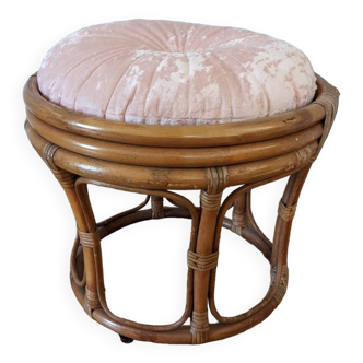 Rattan pouf