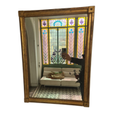 Rectangular gilded mirror, pure lines 59x79cm