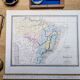 Brazil, old map, printed in 1852.