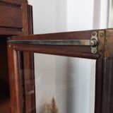 Parisian glass cabinet in solid walnut