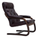 1970s, Scandinavian armchair, brown furniture leather, bent wood.