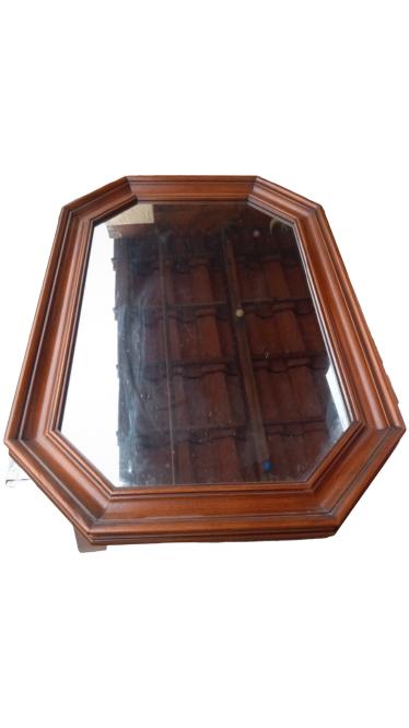 Set of 11 vintage wooden mirrors >60cm