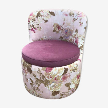 Fauteuil du milieu du siècle avec motif floral, années 1970