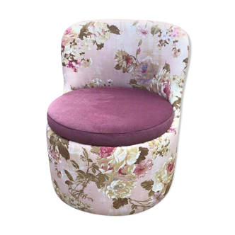 Fauteuil du milieu du siècle avec motif floral, années 1970