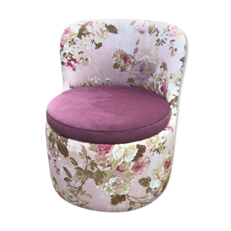 Mid-century armchair with floral pattern, 1970s