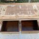 Renovated Scandinavian sideboard in solid raw oak 180cm