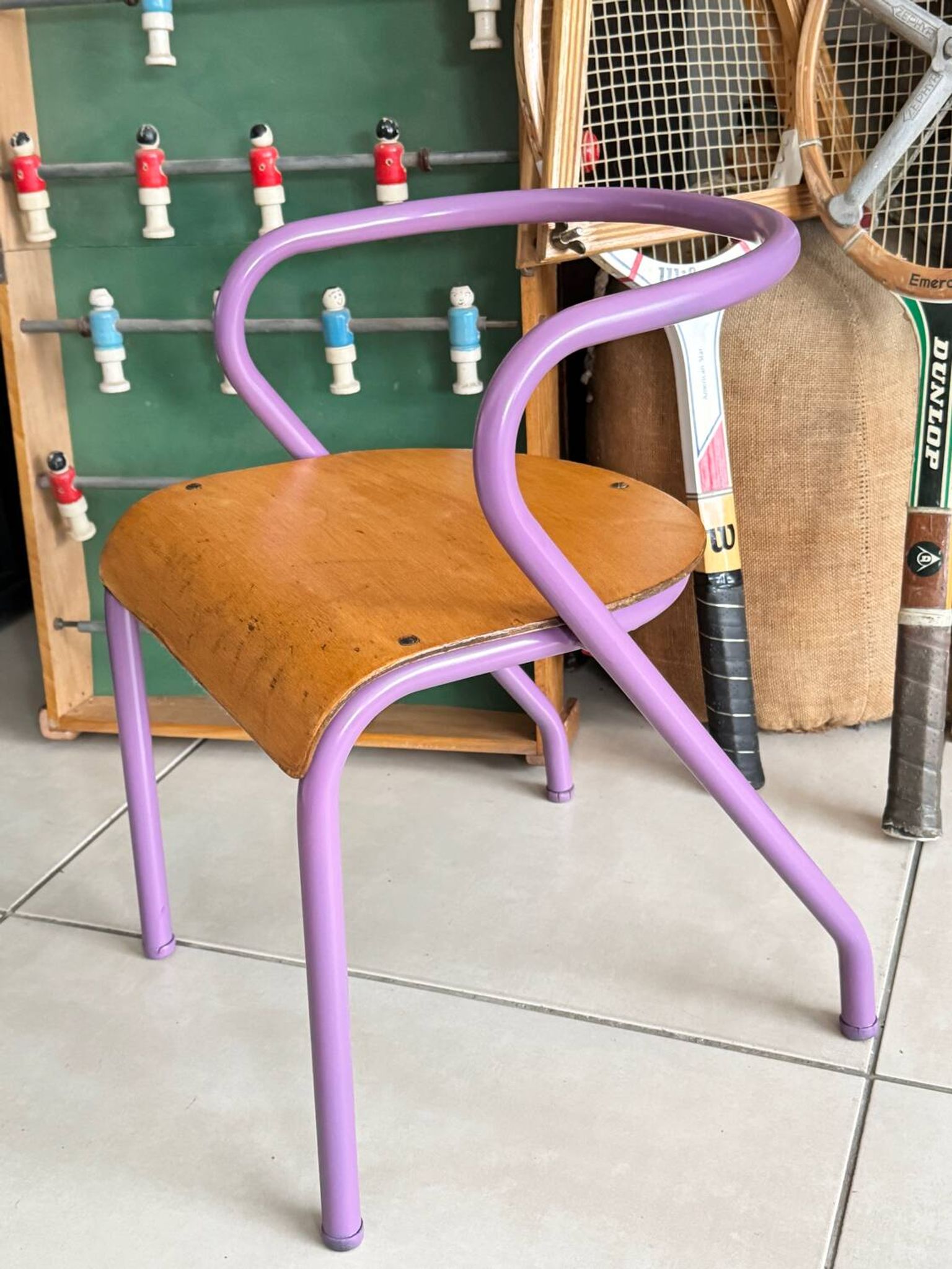 Chaise écolier enfant Hitier vintage