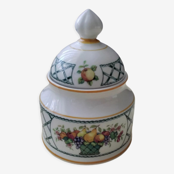 Sucrier en vitro porcelaine Villeroy Boch, modèle Basket