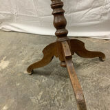 Ancien guéridon, brutaliste en bois tourné