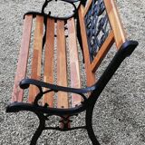 Bench in cast iron and wood