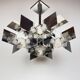 Vintage metal chandelier by Gaetano Sciolari, Italy, 1950s