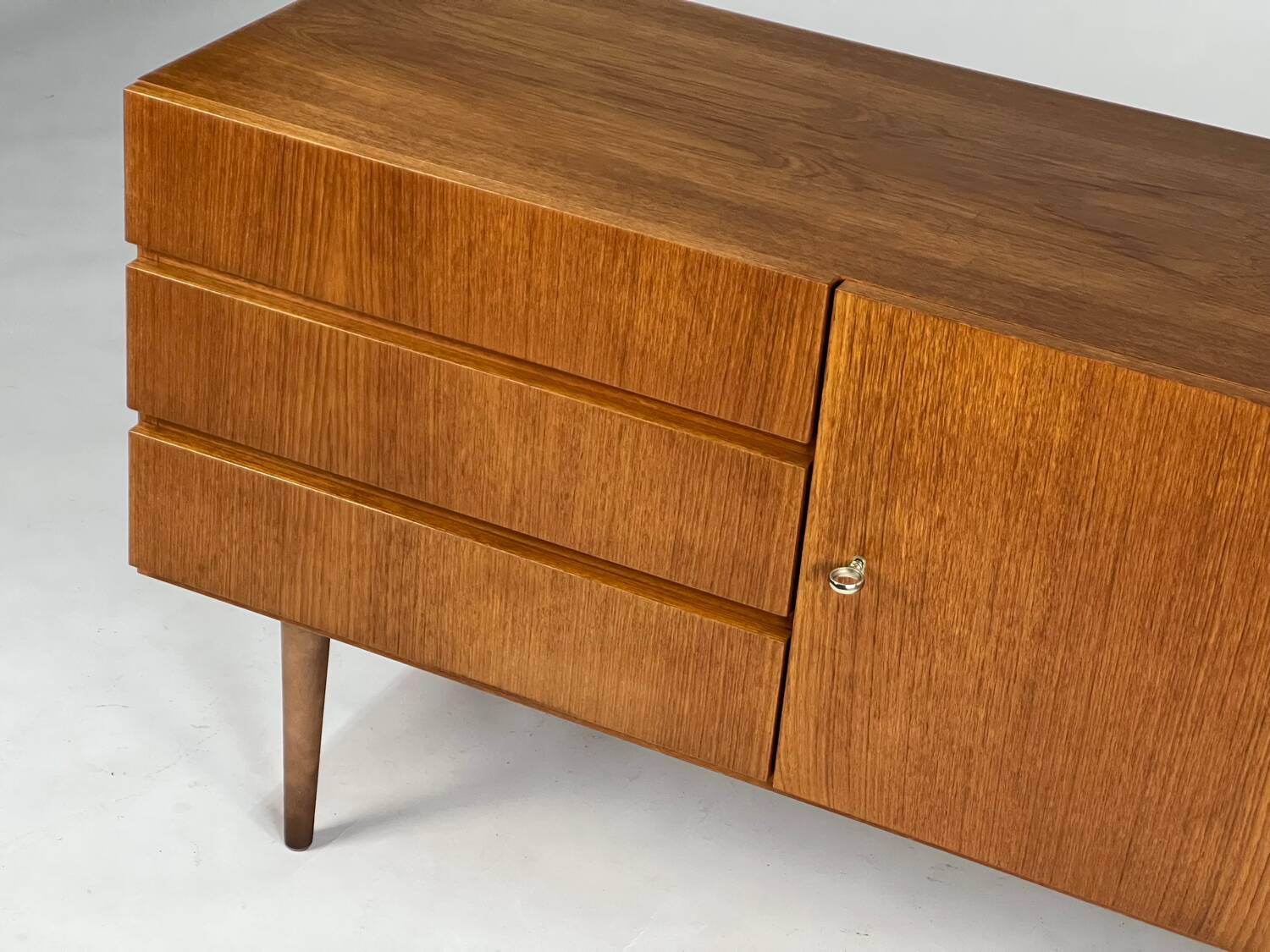 Vintage teak sideboard chest of drawers 60s mid-century design